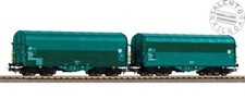 Piko 58288 - H0 1:87 set di 2 carri merci FS Shimmns telonati di Epoca VI