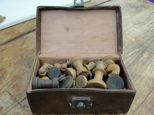 Antico set scacchi francese - set,