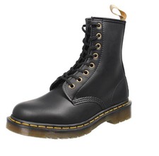 Dr. Martens Vegan 1460 - Black Felix Rub Off Nero - Donna Scarpe Stivaletti