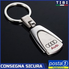 PORTACHIAVI AUDI METALLO AUTO METALLO KEYCHAIN LOGO STEMMA CIONDOLO A1 A3 A4 A5