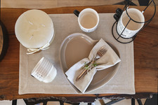 Servizio da 6 Piatti a Cuore In Porcellana Gress Componibile in 3 Misure/Colori