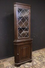 Bellissima angoliera / vetrinetta / mobile / angolo / legno scuro / inglese / UK