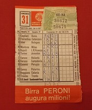 SCHEDINA TOTOCALCIO 31/1972