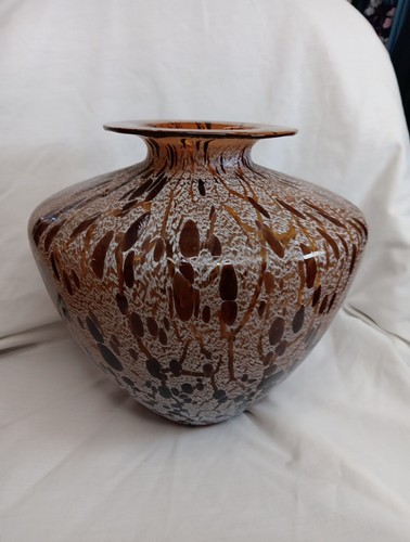 Vaso maestri vetrai marrone - vaso,