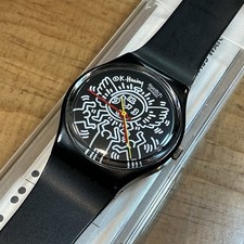 swatch Keith Haring BLANC SUR NOIR - 34mm