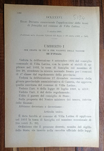 Villa latina 1892 regio - villa,