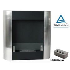 Biocamino 72x72 cm. FD68 ACCIAIO INOX al bioetanolo , acciaio spazzolato stufa