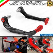PARALEVE PROTEZIONE LEVE FRENO FRIZIONE CARBON LOOK ROSSO PER YAMAHA YZF R1