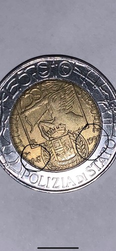 Moneta 500 lire polizia di - lire,
