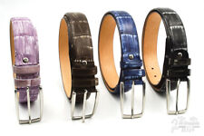 Cintura uomo donna vera pelle stampa cocco artigianale regolabile made in italy