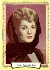 figurina Attori del cinema ed.Lampo Rec. #  157. Belinda Lee