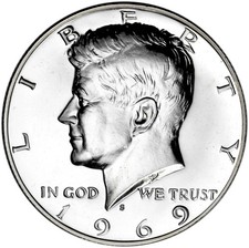 1969-S Silver Kennedy Half
