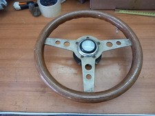 VOLANTE IN LEGNO RANIERI NURBURGRING CON MOZZO FIAT 500 600 850 124 128 32cm