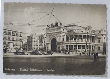 32594 Cartolina - Palermo - Piazza politeama e teatro - VG anni 60