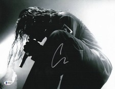 COREY TAYLOR AUTOGRAFO FIRMATO 'SLIPKNOT' 'STONE SOUR' 11X14 FOTO BECKETT 137