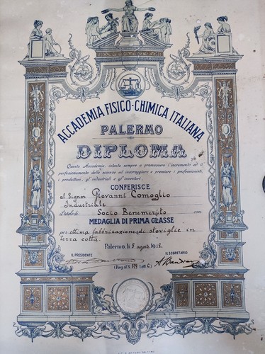 Attestato medaglia accademia - attestato,