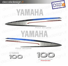 Adesivi calandra motore marino fuoribordo Yamaha 100 cv F100 coperchio bianco