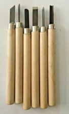 6 Sgorbie intaglio legno manico in legno per intagliatori oreca made in italy