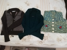 LOTTO VESTITI RAGAZZA TG S/XS 38 40 42, 3 MAGLIONI CARDIGAN 2 IN LANA E 3 JEANS
