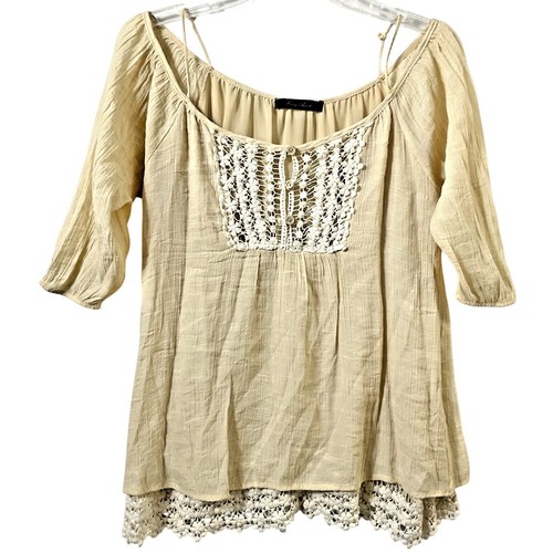 Camicetta contadina garza boho