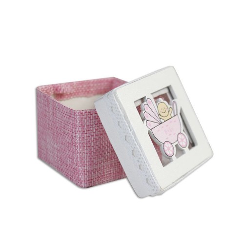 Set cubo rosa porta confetti - cubo,