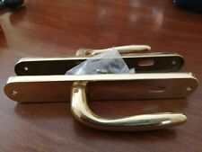 MANIGLIA GHIDINI AIRONE OTTONE LUCIDO CON PLACCA LA COPPIA