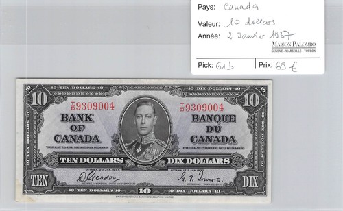 Banconota canada 10 - -, dollari