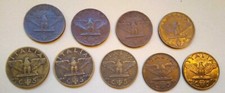 VITT. EMANUELE III - 5 Centesimi "Impero" serie completa 1936/43 (9 monete)