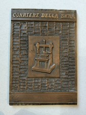 Placca in bronzo Corriere