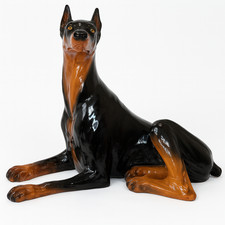 Raro Doberman in ceramica