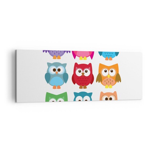 Quadro tela 140x50cm owls - quadro,