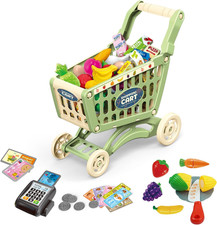Carrello Spesa Bambini Giocattolo, Set Di Accessori per Negozio Da 64 Pezzi Supe