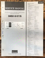Sansui AU-D5 AU-D7 Amplificatore Manuale di servizio *Originale*