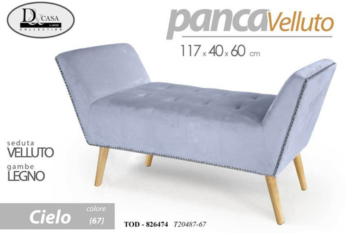 Panca velluto moderna classica - panca,