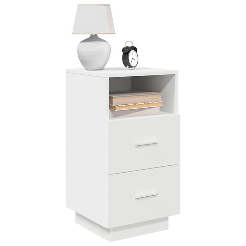 Comodino con cassetti bianco - con,