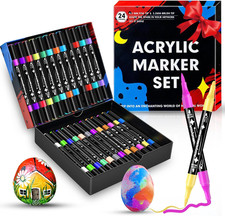 24 Colori Pennarelli Acrilici