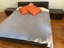 Camera Da Letto Matrimoniale Moderna Nera Lucida Comodini Armadio Con Specchio