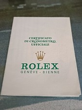 Rolex Certificato Di