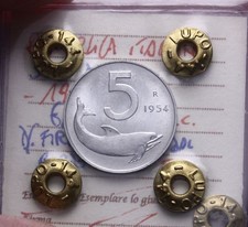 NL* Italia Repubblica 5 LIRE DELFINO 1954 FIRMA DISTANTE FDC Perizia RUGGIERO L.