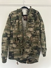 Parka uomo verde mimetico