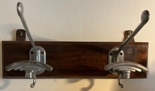 Attaccapanni vintage in legno e ferro. Anni 50. Modernariato.