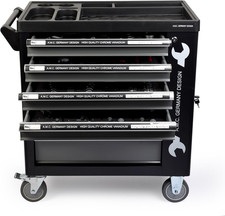 AMC Carrello Porta Attrezzi Completo Di Utensili Con Ruote E Struttura Rinforzat