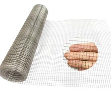 304 Robusta Rete in Acciaio Inox 15,8in X 10ft 1/4 Pollice Rete Filo Rotolo 23...