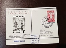 CANADA LITTLE NORWAY POSTCARD 1988 HOPEN POSTMARK ⭐