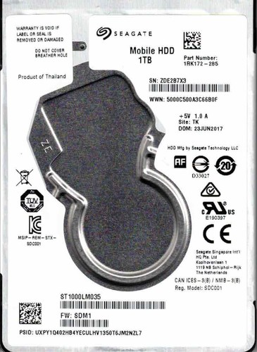 St1000lm035 1rk172 285 sdm1 - st1000lm035,, 1rk172-285,