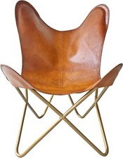 Sedia nuova in pelle marrone