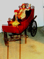 CARROZZA con CAVALLO metallo