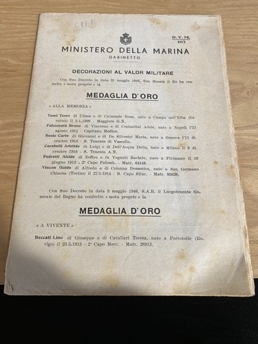 Libro ministero della marina - ministero,
