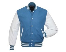 Giacca blu Varsity Lettermen pelle manica lana baseball lettermen giacca DDP