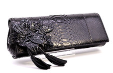 Gucci pochette borsetta borsetta nappe vera pelle 247805 nera autentica